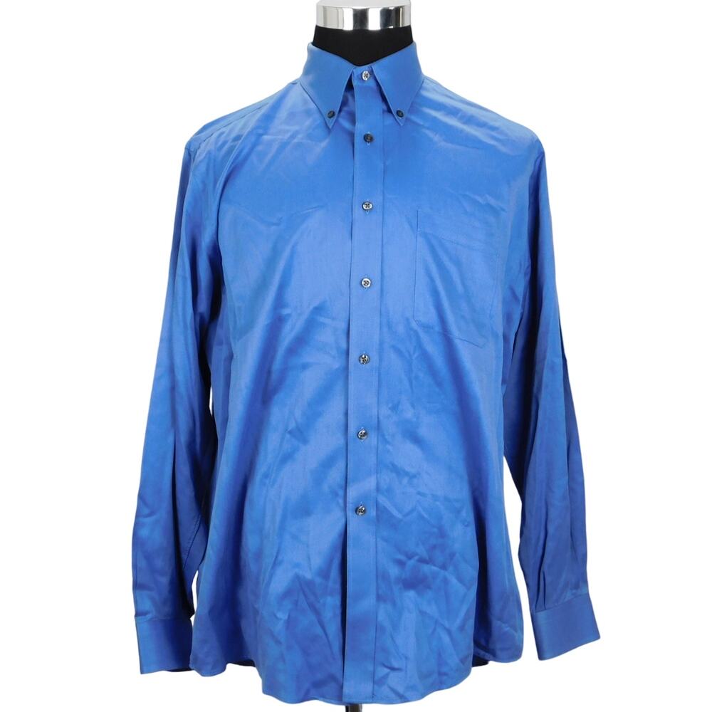 Kirkland Signature Cotton Long Sleeve Button Mens 17-35 Shirt